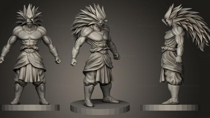 Figurines heroes, monsters and demons (Dragon Ball Broly, STKM_0184) 3D models for cnc